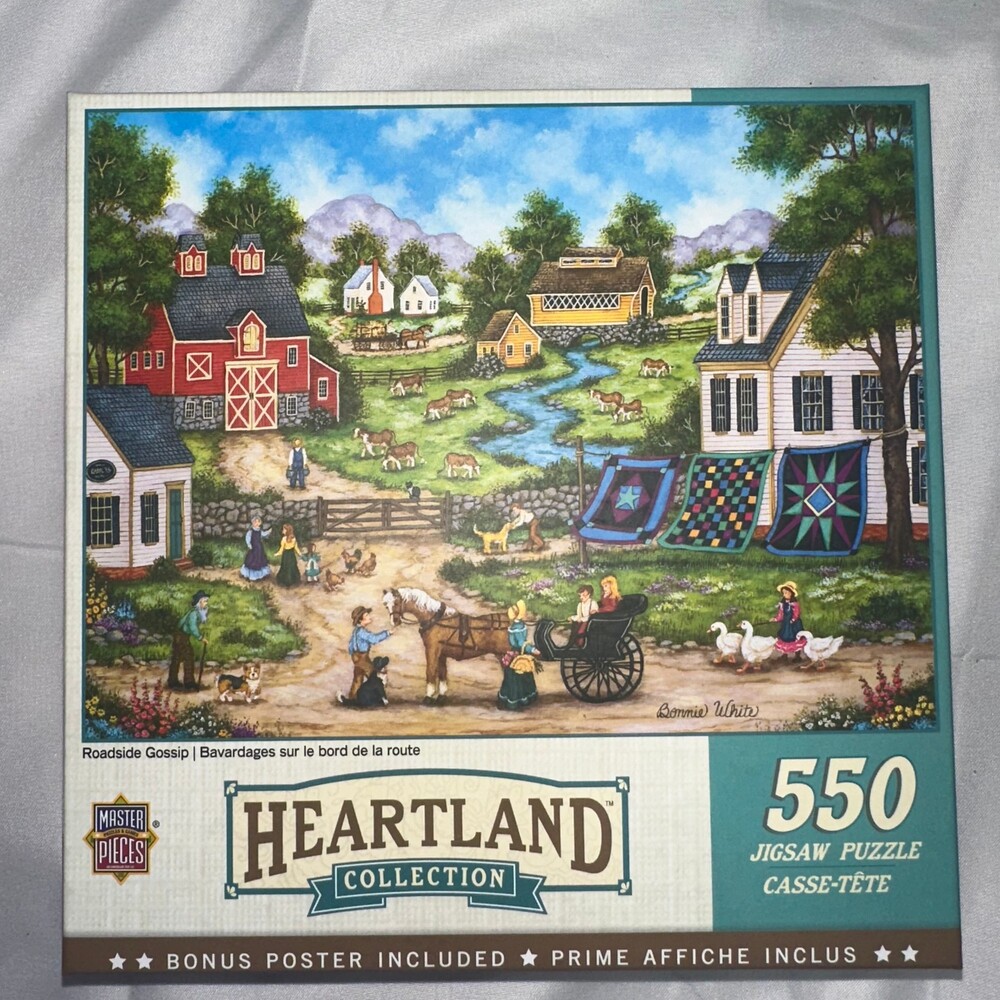 Bonnie White Roadside Gossip 550 Piece Puzzle MasterPieces Heartland Unopened